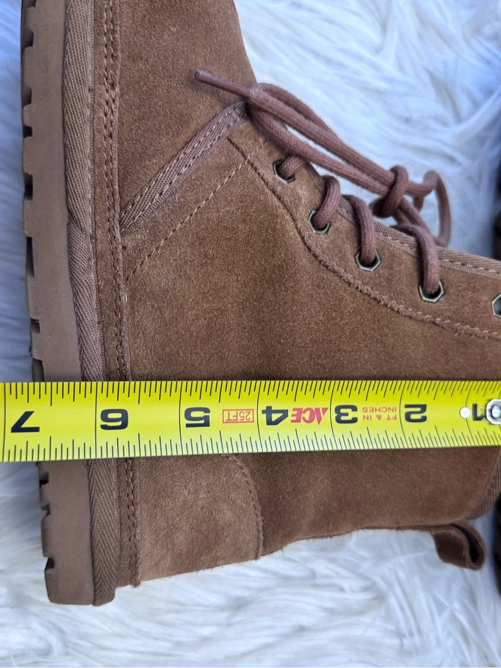 Ugg Harkley Mid Top Fleece Wool Lined Brown Casual Boots Men’s Size 8